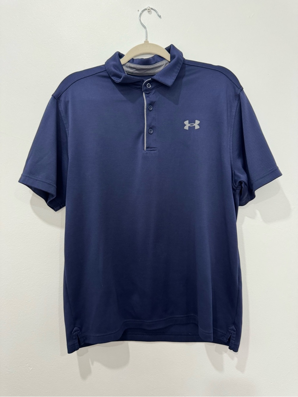 Under Armour Navy Polo with Gray Logo